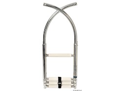 Scaletta universale a 4 gradini per gommoni, telescopica e con bracci pieghevoli